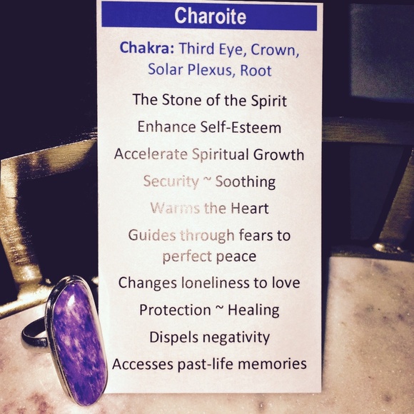 Ring - sterling silver and Charoite - Picture 5 of 5